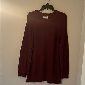 🌹Old Navy Women's Deep Burgundy Crew Neck Sweater